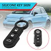 3 Button Flip Remote Key Skin Remote Car Key Pad for Fiat 500 Panda Abarth Punto