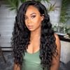 Black Brazilian Water Wave Long Curly Wigs