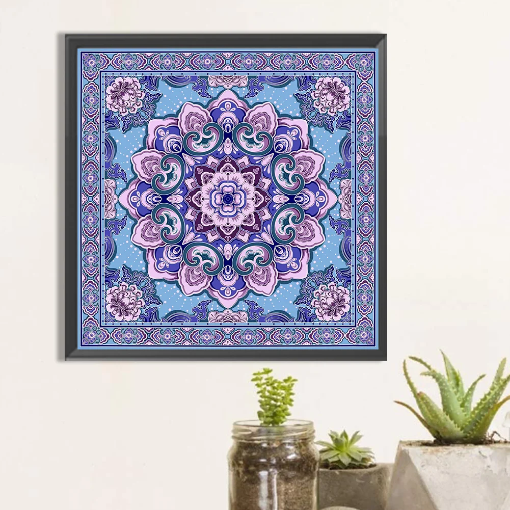 Full Round Diamond Painting 40*40cm - Purple Mandala
