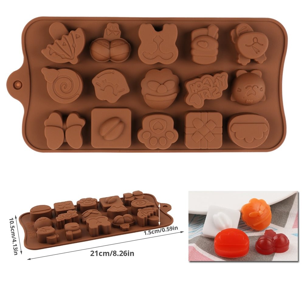 New Chocolate Molds Silicone Food Grade Non-stick Cake Baking Design Candy Mold SILICON 3D Mold Kitchen Gadget DIY