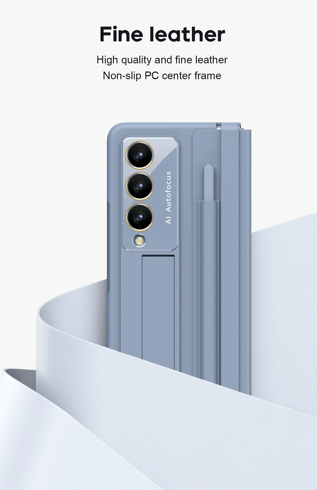 Suitable for Samsung Z Fold5/4 mobile phone case telescopic hinge pen slot with pen shell film folding screen anti-fall protective cover