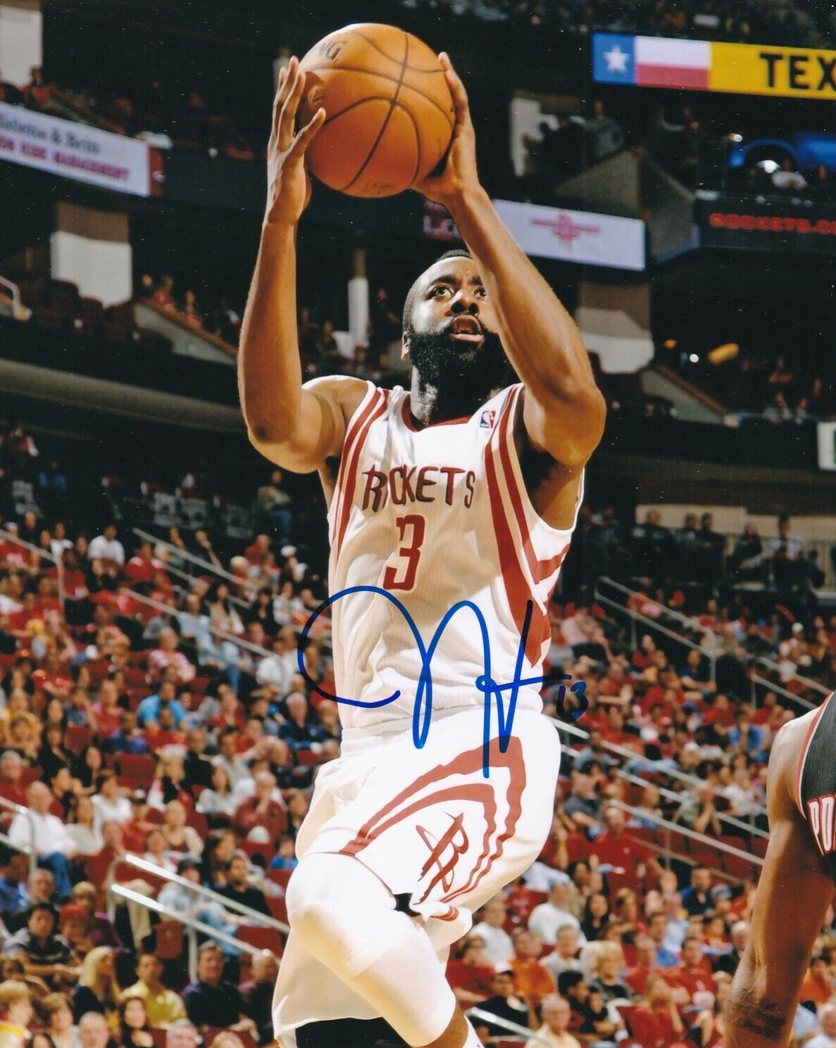 JAMES HARDEN SIGNED AUTOGRAPH 8X10 Photo Poster painting HOUSTON ROCKETS