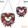 Valentine Day 2D Flat DIY Diamond Art Pendant Diamond Painting Set (Wreath)