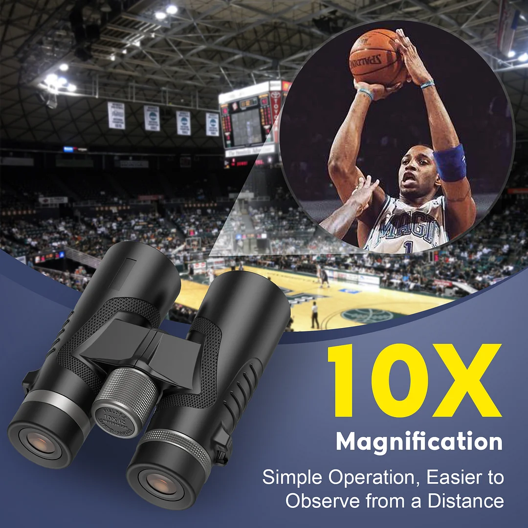 HD Binoculars for Adults, High Powered with Upgraded Phone Adapter, Lightweight Waterproof (black)