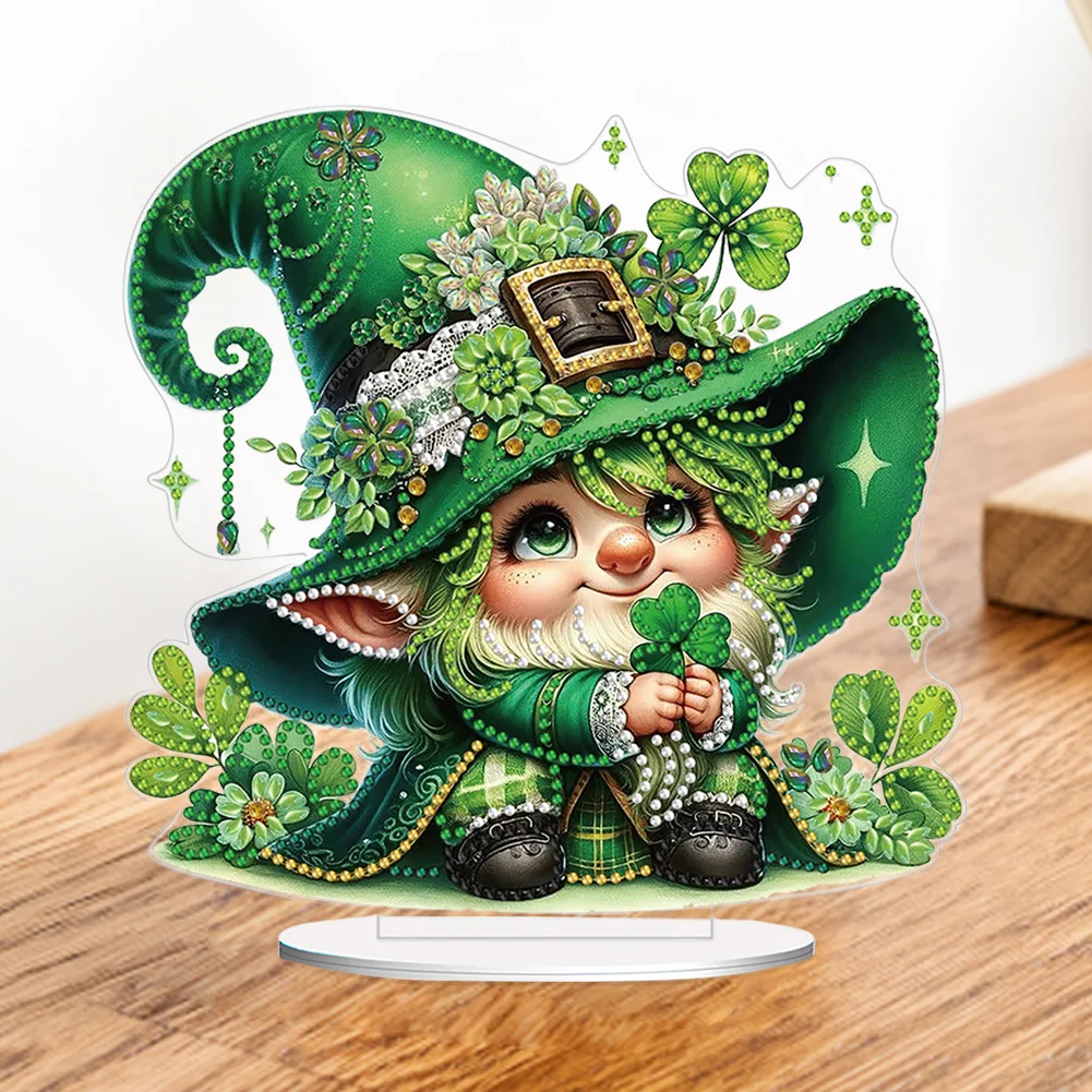 DIY St. Patricks Day Goblin Diamond Painting Tabletop Ornaments Bedroom Table Decor