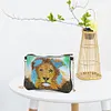 DIY Lion Special Shaped Diamond Painting Women Leather Chain Crossbody Bags