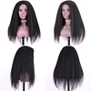 100% Human Hair Glueless13x4 Transparent Lace Frontal Wigs Brazilian Kinky Yaki Straight Hair Wigs 