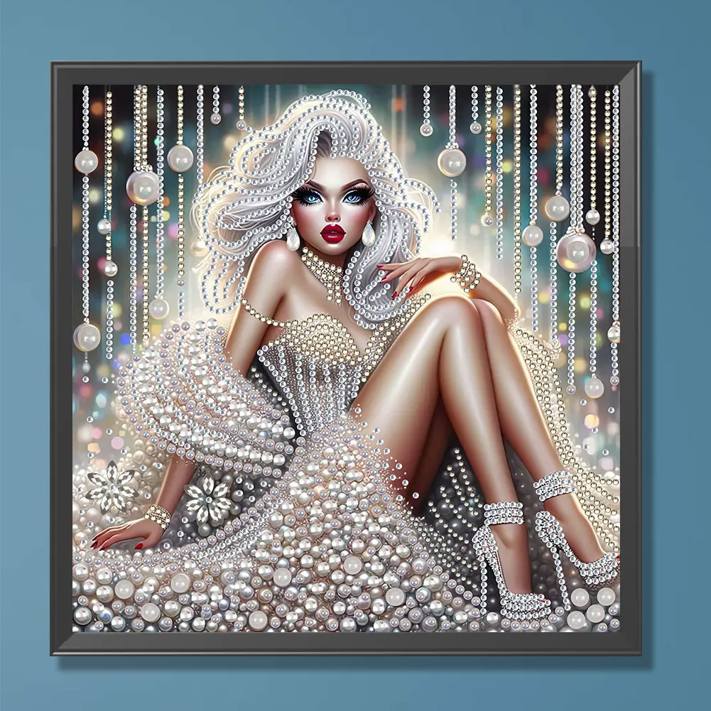 Diamond Painting - Partial Special Shaped Drill - Beauty(Canvas|30*30cm)