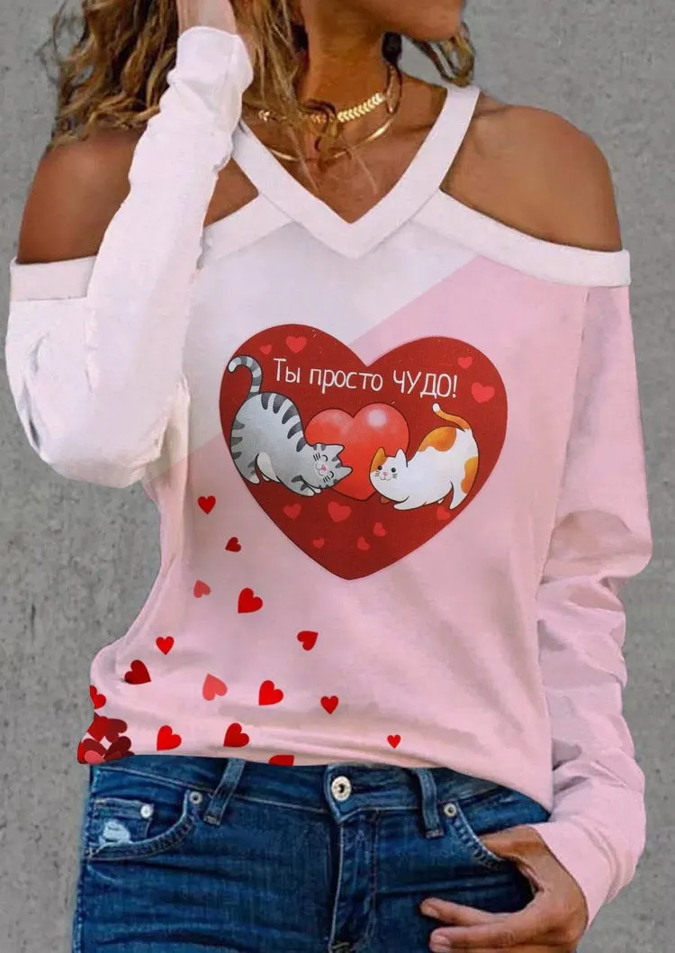 Red Chenked And Heart Printed Shirt