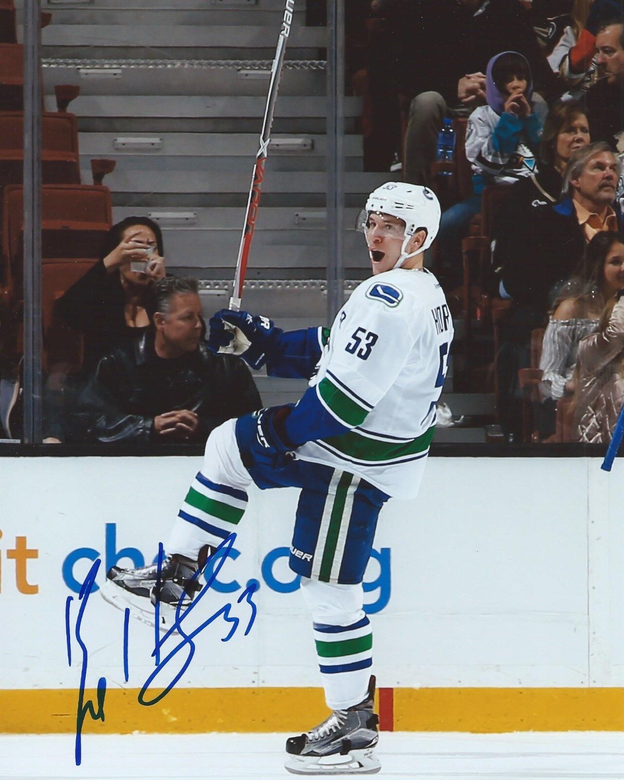 Bo Horvat Signed 8x10 Photo Poster painting Vancouver Canucks Autographed COA L