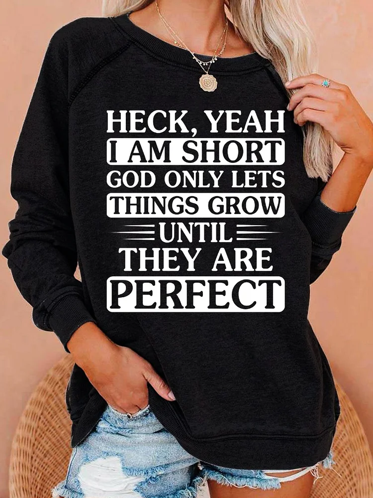 Womens Short Girl Crew Neck Sweatshirts