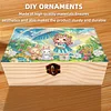 5D DIY Diamond Painting Handmade Wood Storage Box Crystal Storage Case (Rabbit)