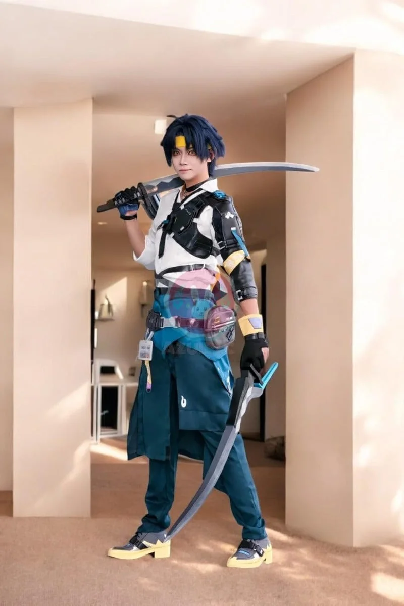 ゼンゼロ 浅羽悠真 コスプレ衣装、ウィッグ、武器セット Azuiblc