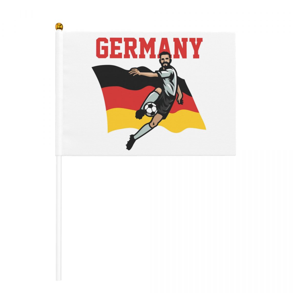 Germany Soccer Player Small Stick Mini Hand Held Flags