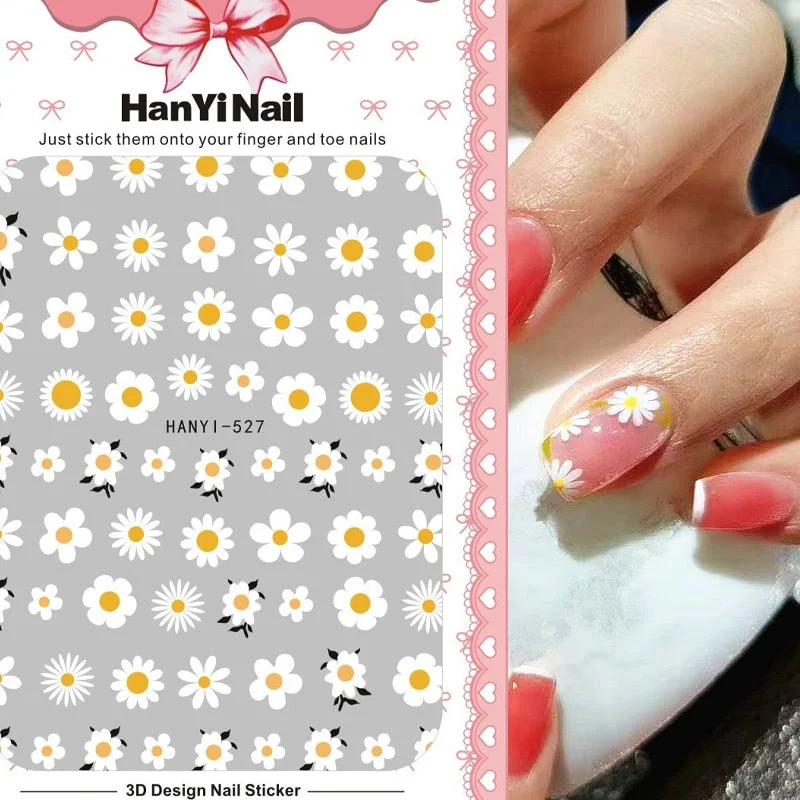 Holographic Fall Nail Foils Stickers Flower Leaf Maple Plants Self Adhesive Transfer Decals Sliders 3D Charms Nail Art Decor-Nail Inspo