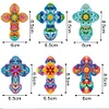 6Pcs/set Diamond Painting Cross Fridge Magnet