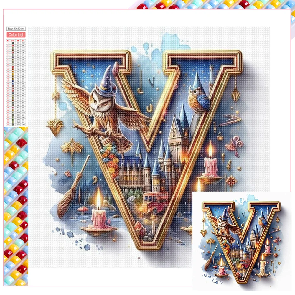 Diamond Painting - Full Square Drill - Harry Potter Letters(Canvas|35*35cm)