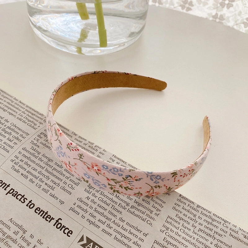 Retro Minimalist Women’s Solid Color Flower Cloth Hair Band
