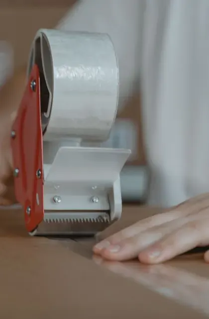 A parcel being packed