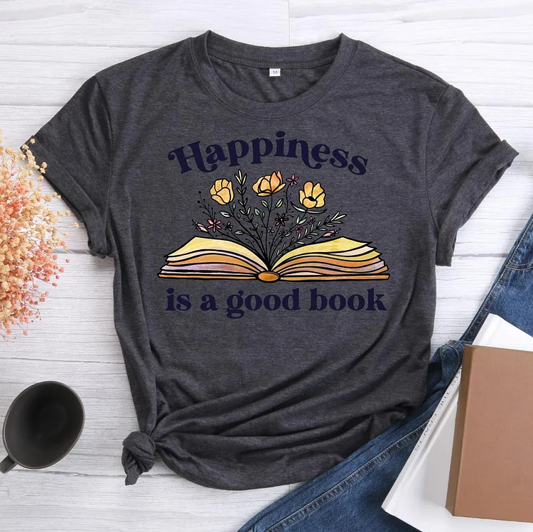 ANB - Happiness Is A Good Book Book Lovers Tee-601485