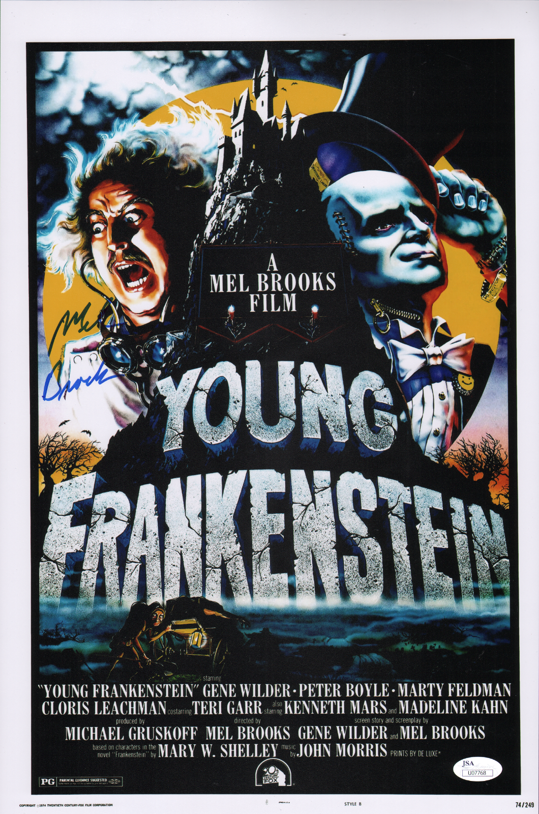 MEL BROOKS Authentic Hand-Signed ~YOUNG FRANKENSTEIN~ 11x17 Photo Poster painting (JSA COA) E