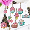 9Pcs DIY Diamond Painting Donuts Keychain