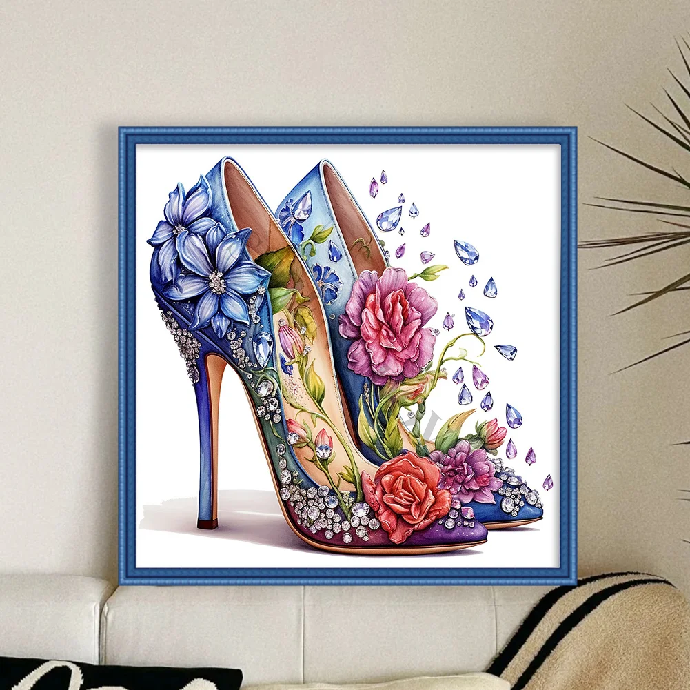 11CT Full Stamped Cross Stitch - High Heel(Canvas|40*40CM)