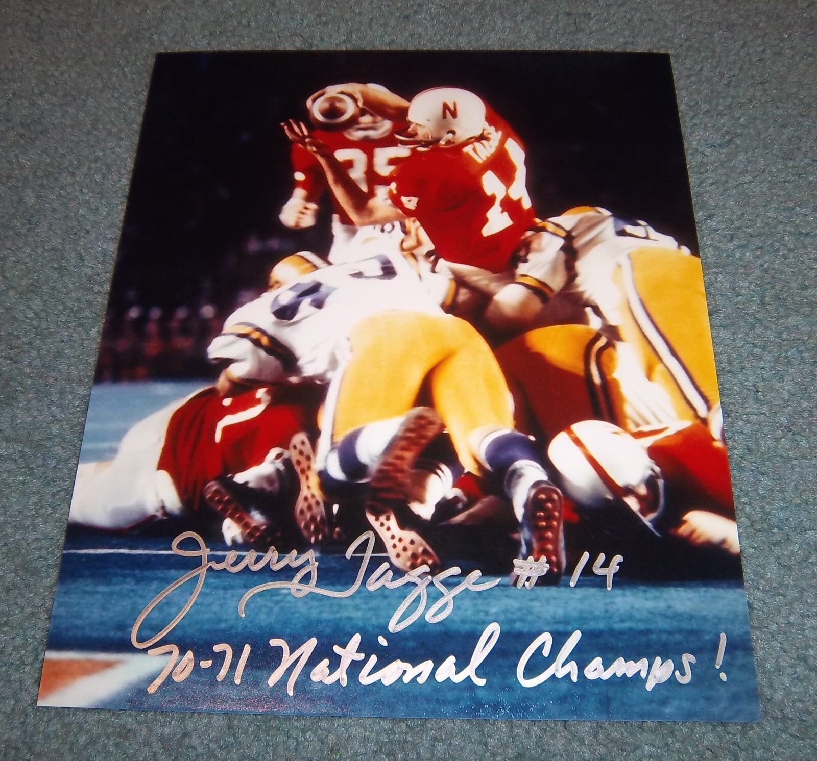 Nebraska Huskers Jerry Tagge Signed Autographed 8x10 Photo Poster painting National Champs