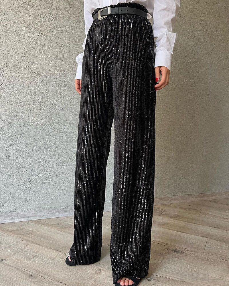 Rotimia Chic sequined track pants