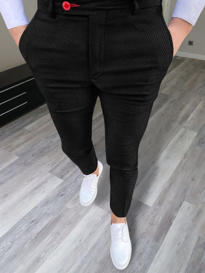 Men's Casual Black Trousers