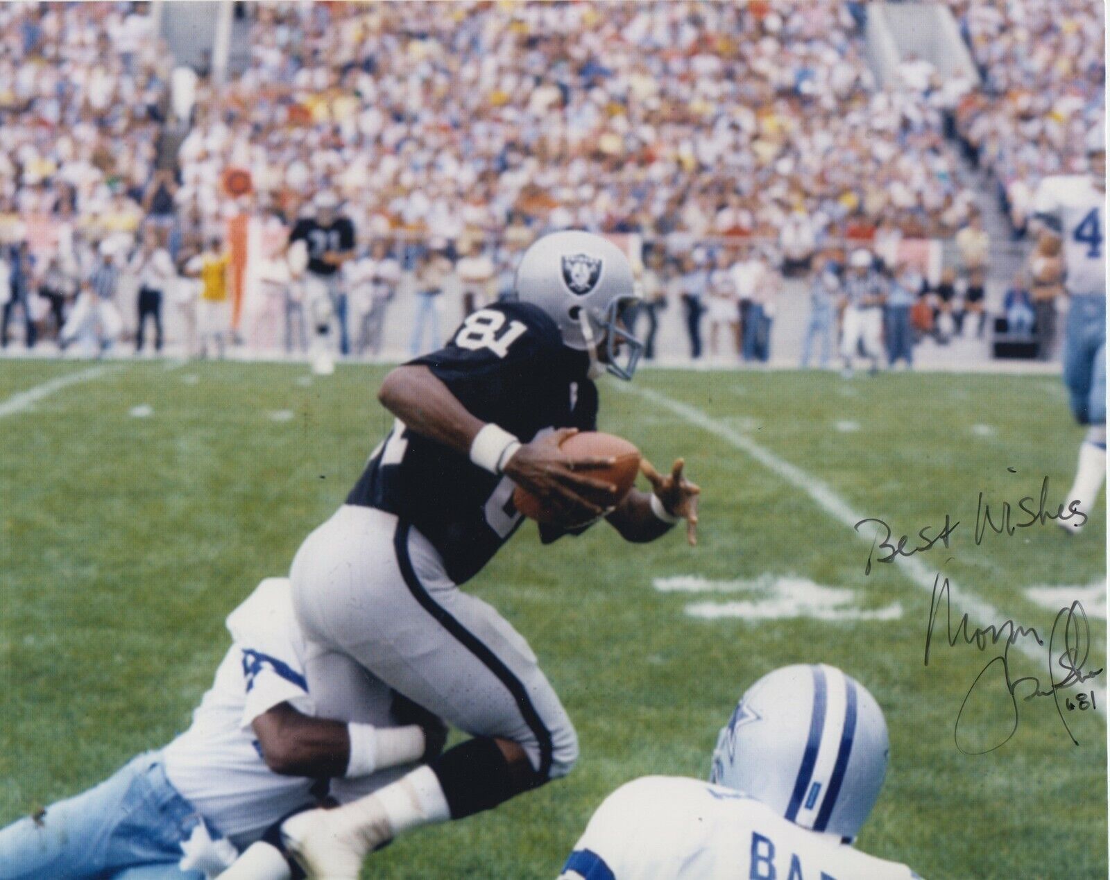 Morris Bradshaw #1 8x10 Signed Photo Poster painting w/ COA Oakland Raiders