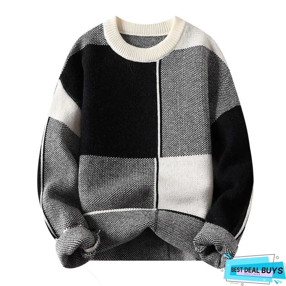 Round Neck Thickened Sweater Man