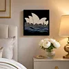 (30x30cm)DIY Landmark Pearl Painting Art With Inner Frame Handmade Pearl Material Art Kit Living Room Decor(Sydney Opera House)