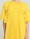 Pleated Ruffled Long Dress
