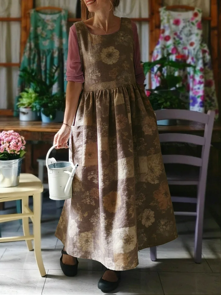 Vintage Print Apron