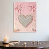 DIY Pearl Painting Love for Home Wall Decor with Frame(40*30cm)