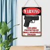 Warning This Area Protected By Samll Handheld Devices - Wooden Signs - 30*40cm