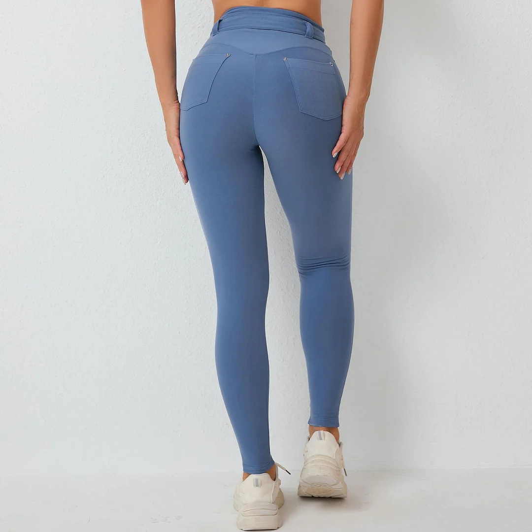 Toloer Toloer Fast Dry Tight Yoga Pants Can Adjust Waist Circumference Fitness Pants Wear Sports Belt Pants-Outfit Ideas