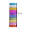Painting Accessories - 10pcs 3m*1.5cm Washi Tape Glitter Luminous Stickers Stationery(Random Color)