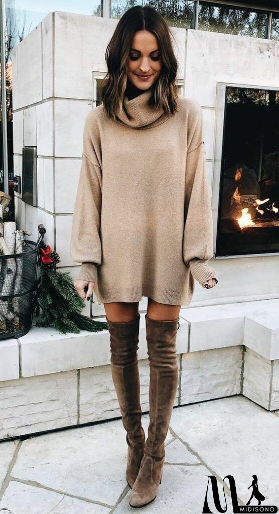 MidiSono - Oversized Cozy up Knit Sweater