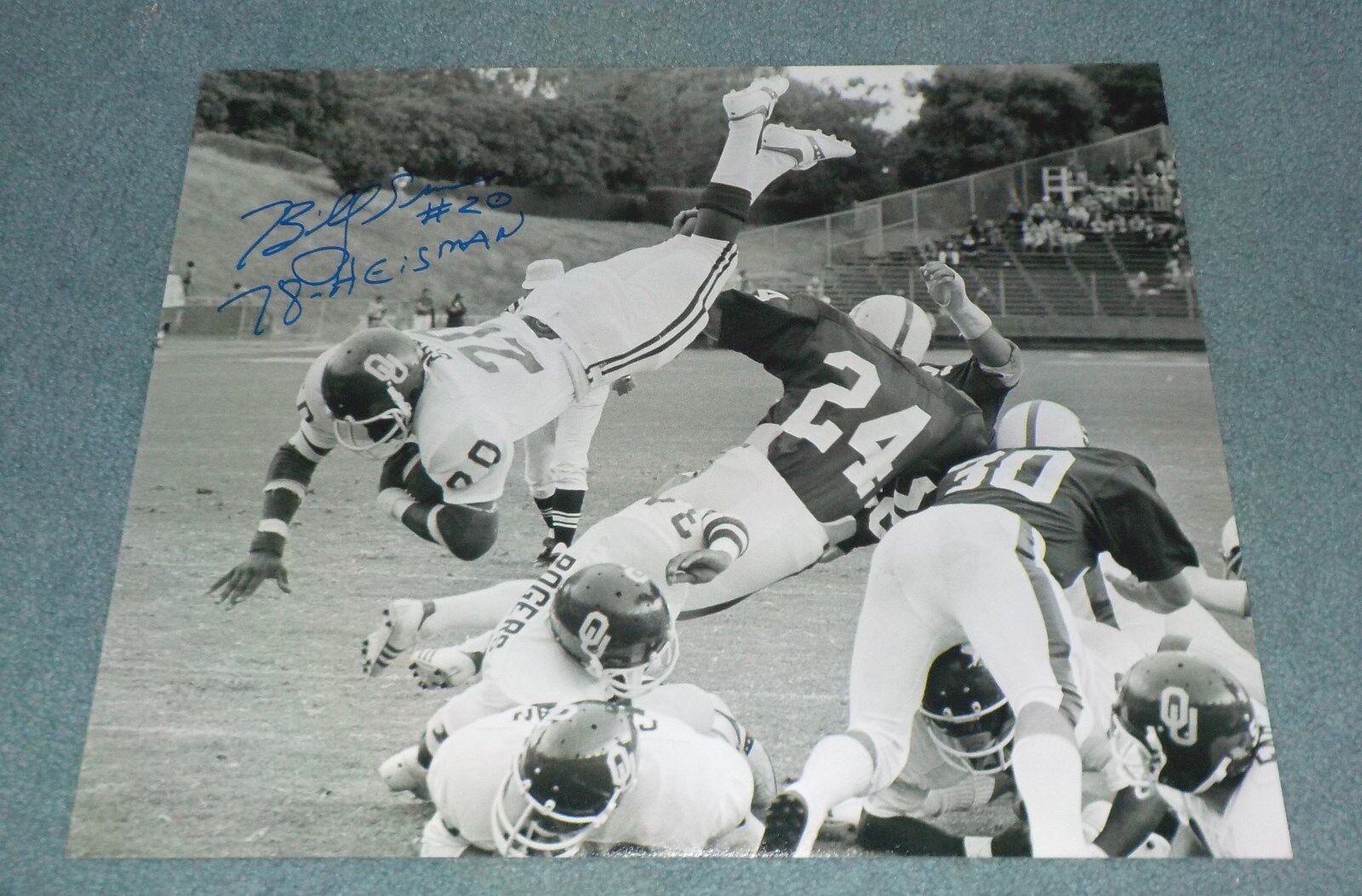 Oklahoma Sooners Billy Sims Signed Autographed 16x20 Photo Poster painting 1978 Heisman COA B