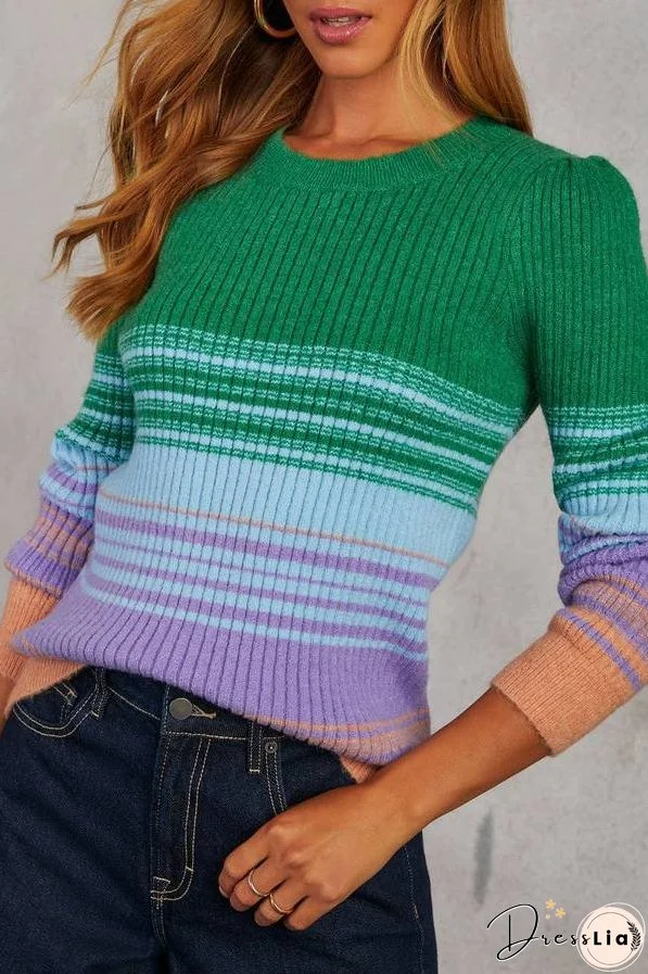 Colorblock Pullover Sweater