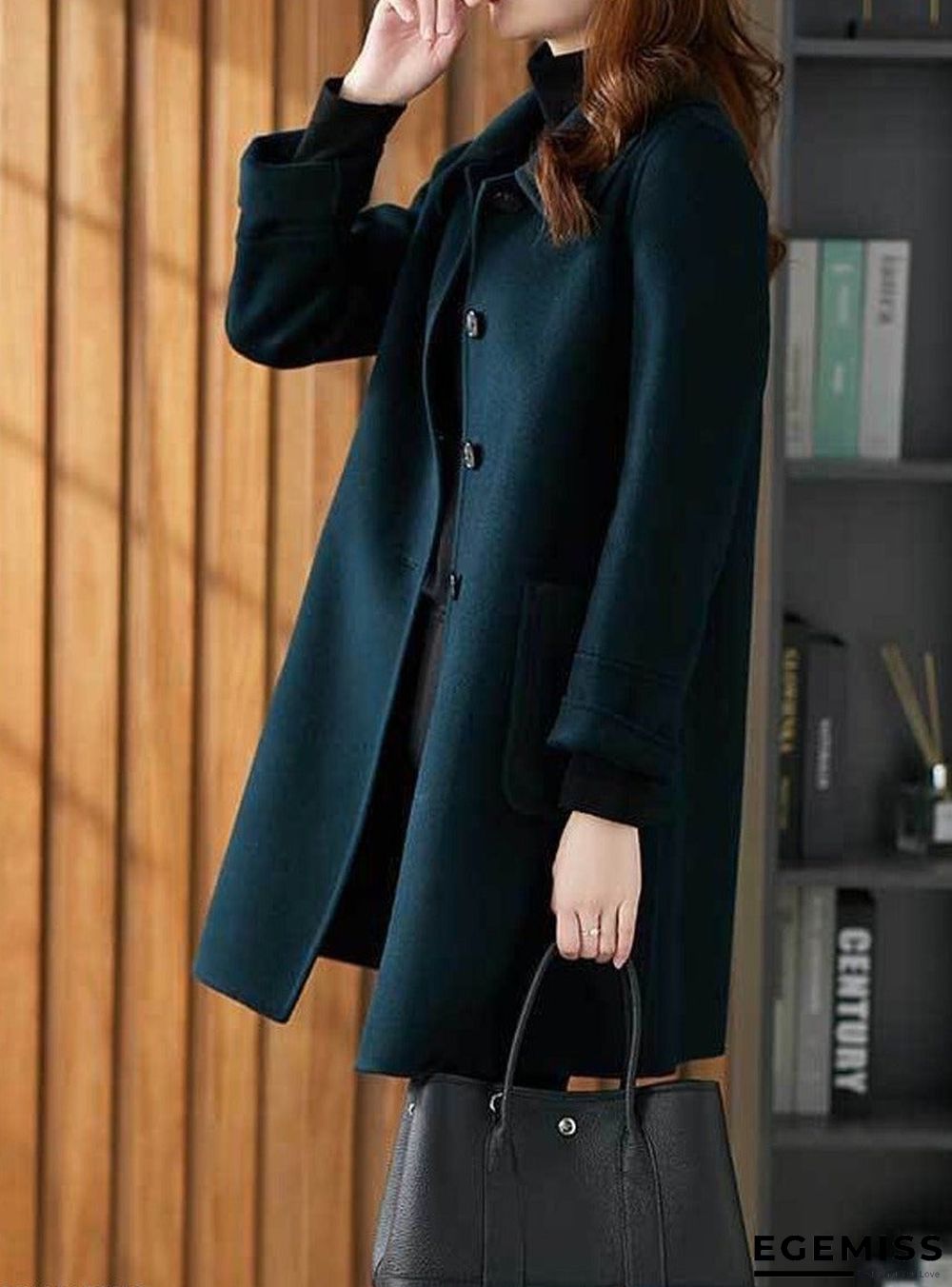 Fall/Winter Fashion Solid Color Woolen Coat | EGEMISS