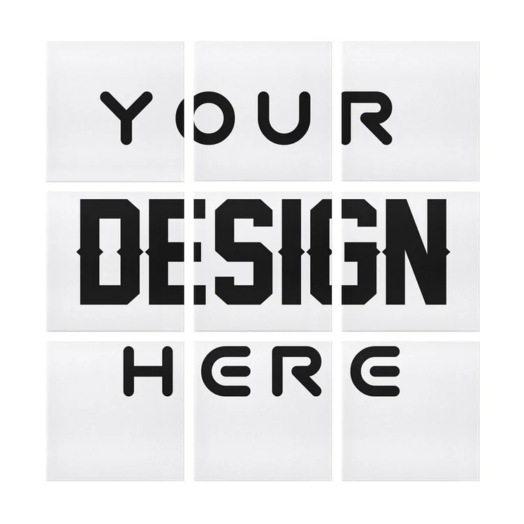 Personalized Design  Wall Decor 9 Panel Hanging Posters Square Full Print
