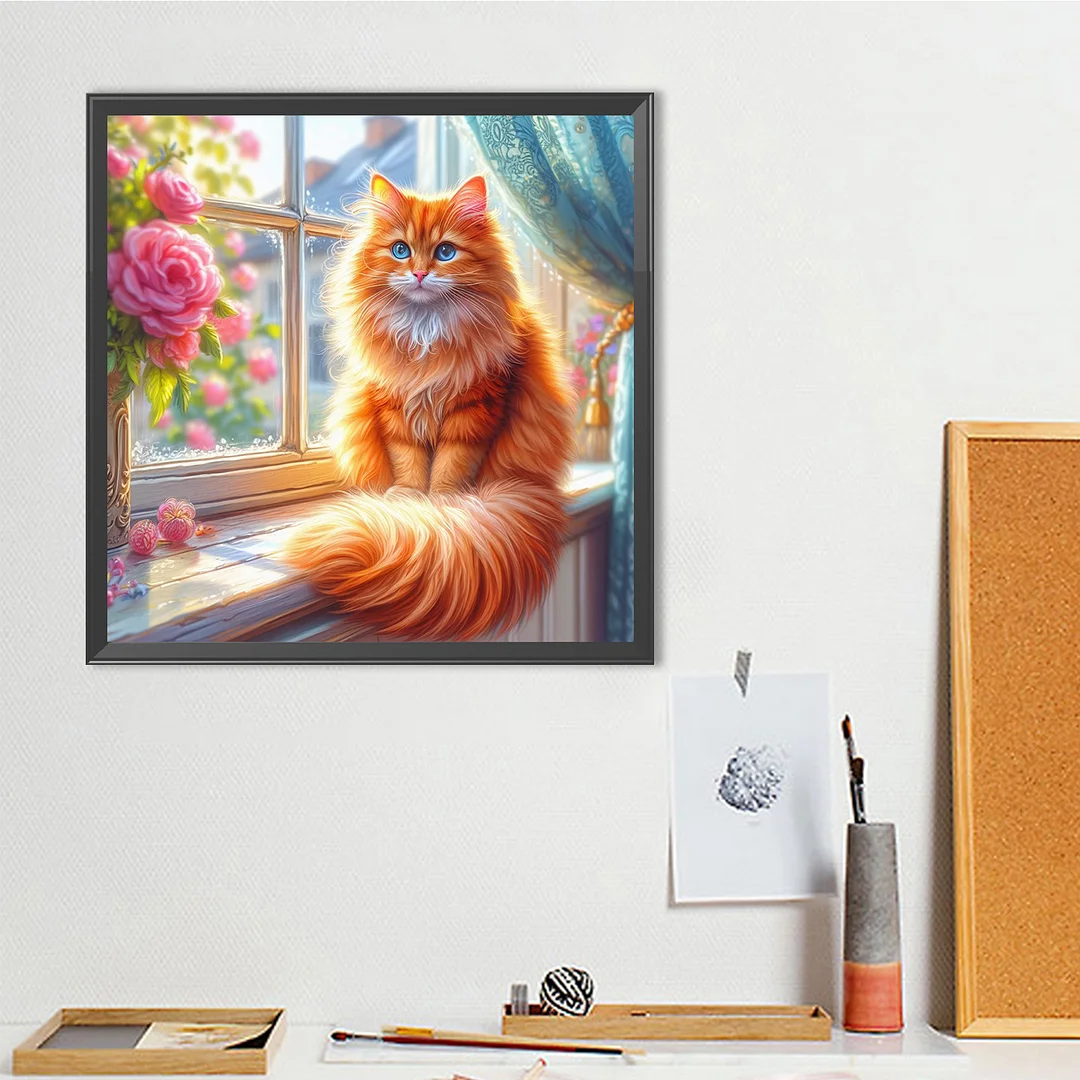 Diamond Painting - Full Round Drill - Cat(Canvas|Canvas|40*40cm)