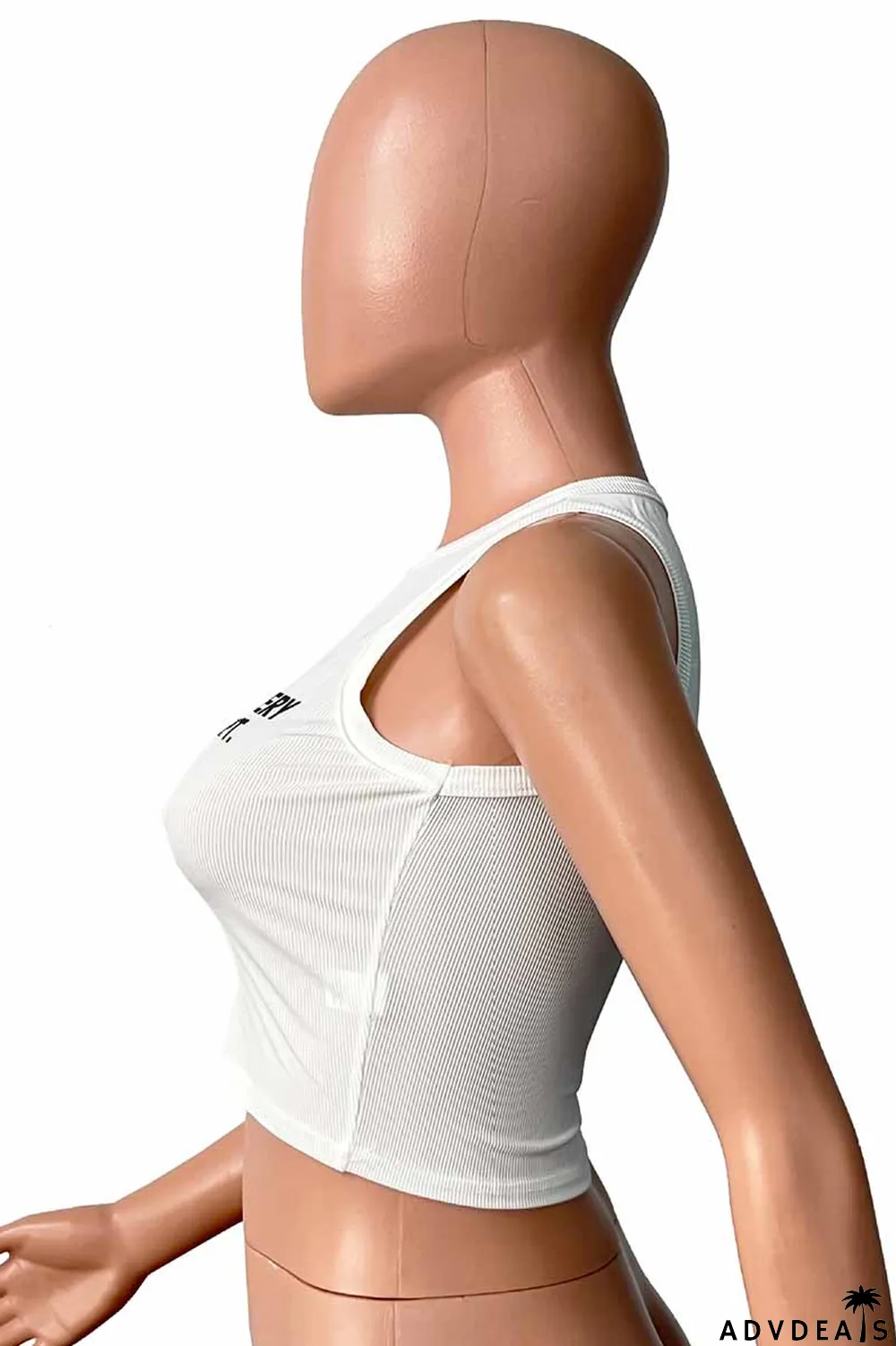 Pink Sexy Print Letter O Neck Tops