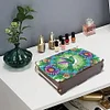 (US Local)Diamond Painting Storage Box DIY 5D Diamond Painting Jewelry Box (Hummingbird)