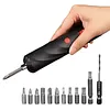 Cordless Electric Screwdriver with 12-Piece Bit Mini Cordless Power Screwdriver Set USB-C Rechargeable for Furniture Assembly Electronics Repair DIY