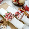 2Pcs Butterfly Diamond Painting Napkin Ring Diamond Napkin Holder for Table
