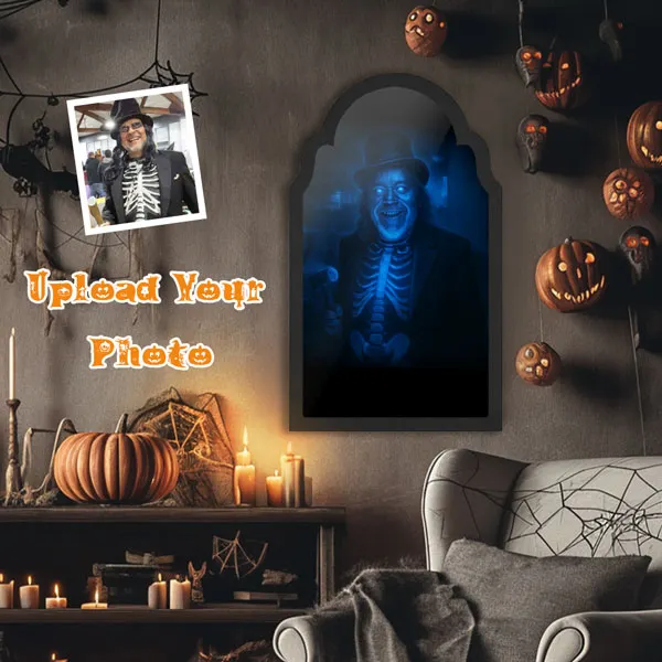 Custom Halloween Haunted Mirror Personalized Face Magic Mirror Gifts For Halloween